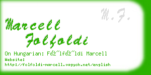 marcell folfoldi business card